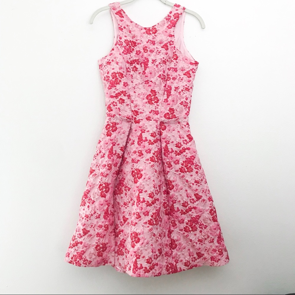 Yoana Baraschi Pink Brocade Party Dress